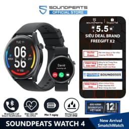 Thumbnail Đồng Hồ Thông Minh SoundPEATS Watch 4 | Điện tâm đồ SPO2 | IP68 | Pin 7 Ngày 1