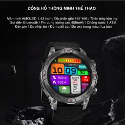 Thumbnail Đồng hồ thông minh thể thao chính hãng Valdus VD36pro gọi bluetooth Theo dõi sức khỏe  bảo hành1 năm 2