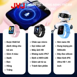 Thumbnail Đồng hồ Thông Minh Trẻ Em JVJ Y63, Call Video Lắp Sim Nghe Gọi 2 Chiều Định Vị Chính Xác Kháng Nước 4