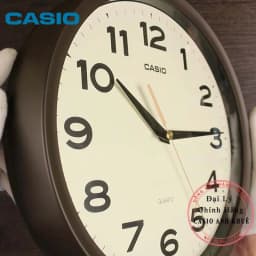 Thumbnail Đồng hồ treo tường Casio IQ-151-5DF vỏ nâu ( đường kính 25cm) 3
