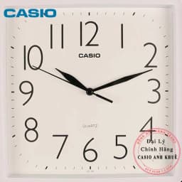 Thumbnail Đồng hồ treo tường vuông Casio IQ-06-7DF trắng ( cỡ ngang 25cm) 2