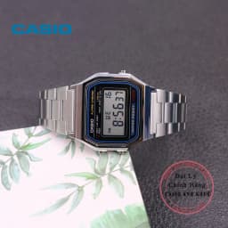 Thumbnail Đồng hồ Unisex Casio Vintage A158WA-1DF dây kim loại 4