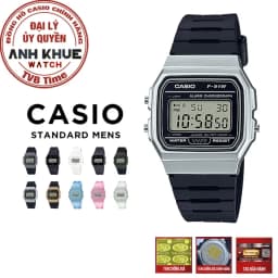 Thumbnail Đồng hồ unisex dây nhựa Casio chính hãng F-91 (35mm) (tay nam nhỏ và nữ) 1