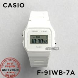 Thumbnail Đồng hồ unisex dây nhựa Casio chính hãng F-91 (35mm) (tay nam nhỏ và nữ) 3