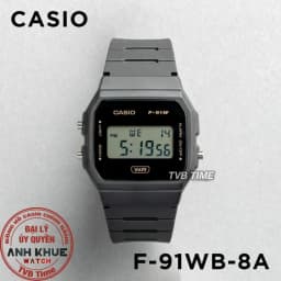Thumbnail Đồng hồ unisex dây nhựa Casio chính hãng F-91 (35mm) (tay nam nhỏ và nữ) 4