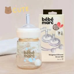 Thumbnail Ống Hút Silicone Có Bi Trọng Lực bébémarc - Giúp Bé Uống Dễ Dàng Ở Mọi Góc Độ (Set 2 cái) 2