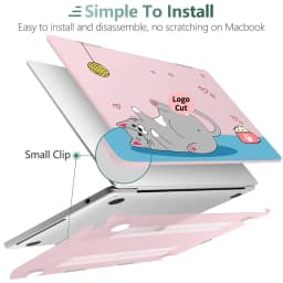 Thumbnail Ốp Bảo Vệ Màu Hồng Cho MacBook Pro13 14 16" Air13 13.6 15" M4 M3 M2 M1 A2941 A2681 A2337 A2338 Air13 A1369 A1466 Touch ID A2179 A1932 A2442 A2251 A1708 A1706 A2179 4