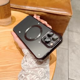 Thumbnail Ốp Điện Thoại từ tính Silicon Trong Suốt KOLEAD P41 Có viền và Vòng Kim Loại Sang Trọng 14 15 Pro Max plus 2