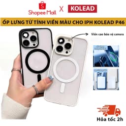Thumbnail Ốp Điện Thoại Từ Tính viền màu P46 KOLEAD đạt chuẩn Chống Va Đập Cho iphone 16 15 14 Pro Max plus 13 12 11 Pro Max 1
