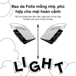 Thumbnail Ốp điện thoại Folio phao MOFT cho iPad Air thế hệ thứ 6 11 '' M2 2024 & Pro 13 M4 Folio Giá đỡ bút chì 1