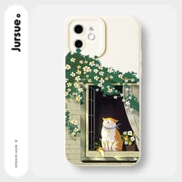 Thumbnail Ốp điện thoại JURSUE Y2845 in hình mèo thích hợp cho iPhone 16 15 14 13 12 11 Pro Max SE 2020 X XR XS ip 8 7 Plus 1