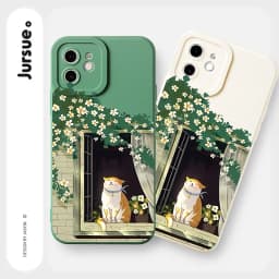 Thumbnail Ốp điện thoại JURSUE Y2845 in hình mèo thích hợp cho iPhone 16 15 14 13 12 11 Pro Max SE 2020 X XR XS ip 8 7 Plus 2