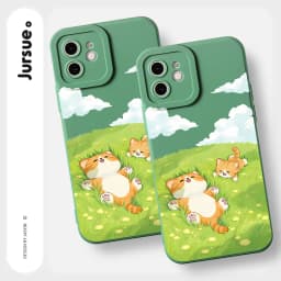 Thumbnail Ốp điện thoại JURSUE Y3313 họa tiết mèo thích hợp cho iPhone 16 15 14 13 12 11 Pro Max SE 2020 X XR XS ip 8 7 Plus 2