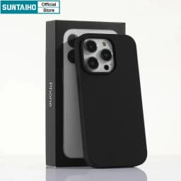Thumbnail Ốp điện thoại mềm silicon lỏng màu xanh thẩm mỹ cao cấp Suntaiho Cặp đôi cao cấp Vỏ chống sốc phong cách đơn giản cho IPhone 11 12 13 14 15 16 Pro Max IP 7 8 Plus Iphon X Xs XR Xs Max 1