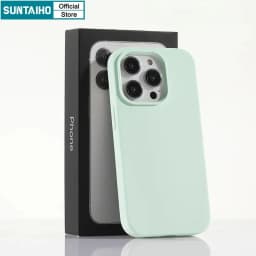 Thumbnail Ốp điện thoại mềm silicon lỏng màu xanh thẩm mỹ cao cấp Suntaiho Cặp đôi cao cấp Vỏ chống sốc phong cách đơn giản cho IPhone 11 12 13 14 15 16 Pro Max IP 7 8 Plus Iphon X Xs XR Xs Max 4