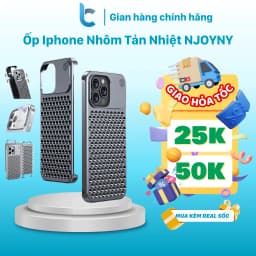 Thumbnail Ốp Lưng iphone Nhôm Tản Nhiệt NJOYNY Không Viền Chống Trầy Xước Cho iphone 14 Pro Max/ 15 Pro Max 1