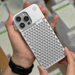 Thumbnail Ốp Lưng iphone Nhôm Tản Nhiệt NJOYNY Không Viền Chống Trầy Xước Cho iphone 14 Pro Max/ 15 Pro Max 2