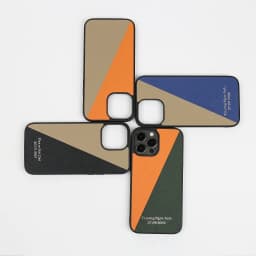 Thumbnail Ốp lưng Iphone thủ công da epsom cao cấp OP102 - phối hai màu- viền TPU chống sốc Bụi Leather 3