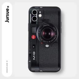 Thumbnail Ốp lưng JURSUE chống bẩn hình bựa ngộ nghĩnh màu đen cho iPhone 13 12 11 Pro Max SE 2020 X XR XS ip 8 7 6 6S Plus Y37 1