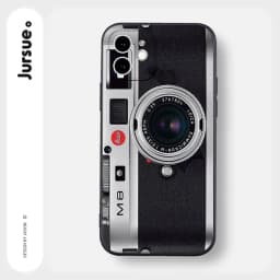Thumbnail Ốp lưng JURSUE chống bẩn hình bựa ngộ nghĩnh màu đen cho iPhone 13 12 11 Pro Max SE 2020 X XR XS ip 8 7 6 6S Plus Y37 2
