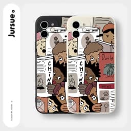 Thumbnail Ốp lưng JURSUE chống bẩn hình dễ thương đẹp ngộ nghĩnh cho iPhone 16 15 14 13 12 11 Pro Max SE 2020 X XR XS ip 8 7 Plus Y172 2