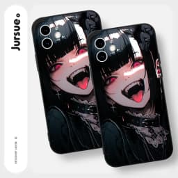 Thumbnail Ốp lưng JURSUE mềm chống bẩn hoạt hình ngầu đen Cho iPhone 16 15 14 13 12 11 PRO MAX SE 2020 X XR XS ip 8 7 Plus Y4122 2