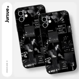 Thumbnail Ốp lưng JURSUE mềm chống bẩn hình độc lạ ngầu đen Cho iPhone 16 15 14 13 12 11 Pro Max SE 2020 X XR XS ip 8 7 Plus Y3338 2