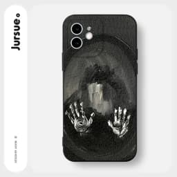 Thumbnail Ốp lưng JURSUE mềm chống bẩn hình độc lạ ngầu đen Cho iPhone 16 15 14 13 12 11 Pro Max SE 2020 X XR XS ip 8 7 Plus Y3151 1