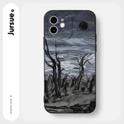 Thumbnail Ốp lưng JURSUE mềm chống bẩn hình độc lạ ngầu đen Cho iPhone 16 15 14 13 12 11 Pro Max SE 2020 X XR XS ip 8 7 Plus Y3151 2