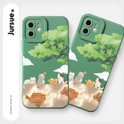 Thumbnail Ốp lưng JURSUE mềm chống sốc hình dễ thương đẹp độc lạ Cho iPhone 16 15 14 13 12 11 Pro Max SE 2020 X XR XS ip 8 7 Plus Y3239 1