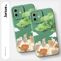 Thumbnail Ốp lưng JURSUE mềm chống sốc hình dễ thương đẹp độc lạ Cho iPhone 16 15 14 13 12 11 Pro Max SE 2020 X XR XS ip 8 7 Plus Y3239 2