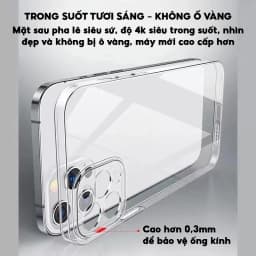 Thumbnail Ốp Lưng Likgus Trong Suốt Màng Bảo Vệ Camera Full Cứng Không Ố Vàng Cho IP 14-15-16-Pro-Plus-Promax 3