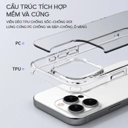 Thumbnail Ốp Lưng Likgus Trong Suốt Viền TPU Chống Sốc Lưng PC Cứng Chống Ố Vàng Cho IP 11-16-Pro-Plus-Promax 3
