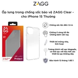 Thumbnail Ốp lưng trong ZAGG Clear / Clear Magsafe / Smoky Magsafe chống sốc 1.5m 3