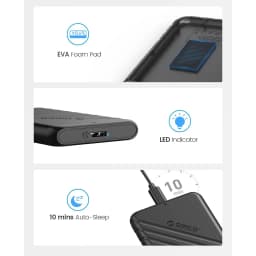 Thumbnail Orico 2.5 HDD SSD Vỏ USB3.0 Vỏ lưu trữ ngoài SATA 5Gbps Hỗ trợ ổ cứng UASP (25PW1C) 3