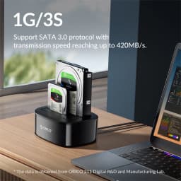 Thumbnail Orico Clone Docking Station 2.5 3.5 Dual Bay SATA Sang USB 3.0 HDD Enclosure Tool Free Duplicator HDD Case 24TB cho Windows Mac OS (6228US3) 4