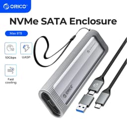 Thumbnail Orico M.2 NVMe SATA SSD Vỏ USB Bộ chuyển đổi bên ngoài Hỗ trợ UASP cho PCIe NVMe SATA SSD (AXM2) 1