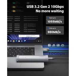Thumbnail Orico M.2 NVMe SATA SSD Vỏ USB Bộ chuyển đổi bên ngoài Hỗ trợ UASP cho PCIe NVMe SATA SSD (AXM2) 2