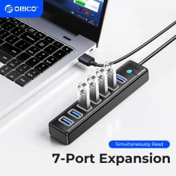 Thumbnail Orico USB 3.0 HUBs Bộ chia HUB đa tốc độ cao 7 cổng Thiết bị sạc máy tính mở rộng (PW7U) 1