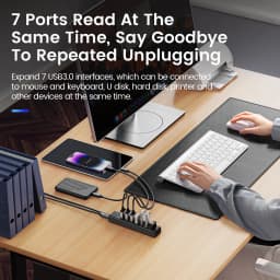 Thumbnail Orico USB 3.0 HUBs Bộ chia HUB đa tốc độ cao 7 cổng Thiết bị sạc máy tính mở rộng (PW7U) 2