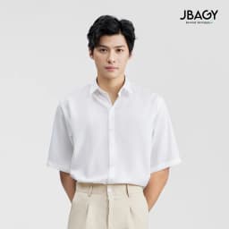 Thumbnail Outlet | Áo sơ mi cộc tay nam JBAGY, vải lụa trắng cao cấp phù hợp cho học sinh sinh viên đi học đi làm - JS02 1