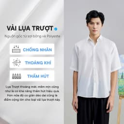 Thumbnail Outlet | Áo sơ mi cộc tay nam JBAGY, vải lụa trắng cao cấp phù hợp cho học sinh sinh viên đi học đi làm - JS02 2