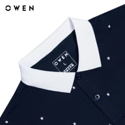 Thumbnail OWEN - Áo polo ngắn tay Body Fit APV243781 màu Xanh tím than chất liệu CVC Spandex 1