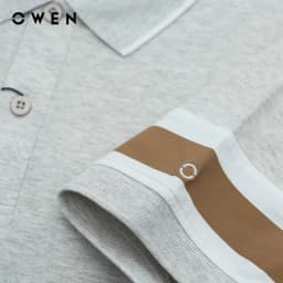 Thumbnail OWEN - Áo polo ngắn tay Body Fit APV231387 màu Ghi chất liệu CVC Spandex 3