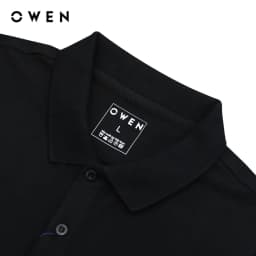Thumbnail OWEN - Áo polo ngắn tay Body Fit APV243795 màu Đen chất liệu CVC Spandex 2