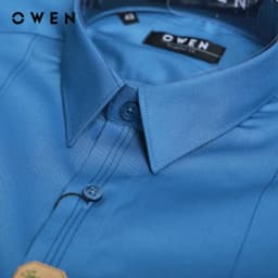 Thumbnail OWEN - Áo sơ mi dài tay Regular Fit AR230356D màu Xanh chất liệu Bamboo 1