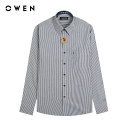 Thumbnail OWEN - Áo sơ mi dài tay Regular Fit AR230213DT màu Ghi chất liệu Cafe T-Cool 1