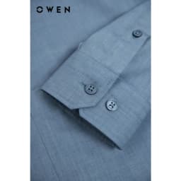 Thumbnail OWEN - Áo sơ mi dài tay Regular Fit AR250088DT màu Xanh đậm chất liệu Polyester-Viscose-Spandex 1