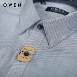 Thumbnail OWEN - Áo sơ mi dài tay Regular Fit AR230218DT màu Ghi chất liệu Bamboo 1