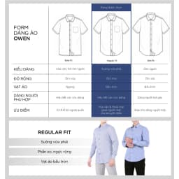 Thumbnail OWEN - Áo sơ mi dài tay Regular Fit AR230359DT màu Xanh chất liệu Bamboo 4